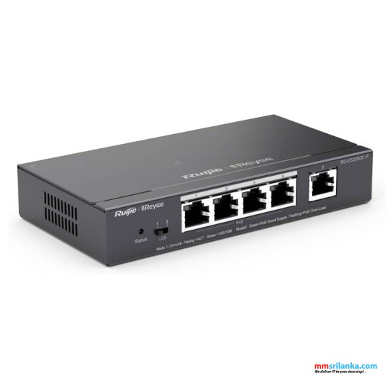 Ruijie RG-ES205GC-P, 5-Port Gigabit Smart Cloud Mananged PoE Switch (3Y)